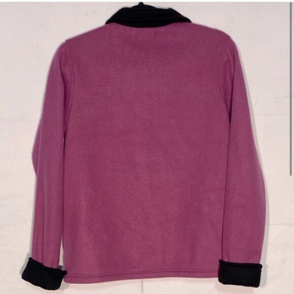 Vintage Crossroads Pink Fleece Embroidered Button  Up Cardigan S - Picture 2 of 10